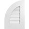 Ekena Millwork Quarter Round Top Left Surface Mount PVC Gable Vent w/ 3-1/2"W x 1"P Standard Frame, 14"W x 20"H GVPQL14X2001SF - alternate 1